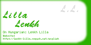 lilla lenkh business card